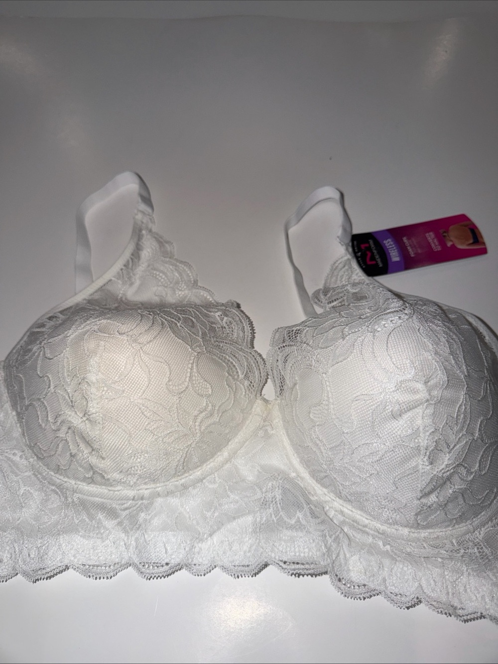Maidenform Size 38C White Floral Lace Underwire Convertible Multiway Bra DM1188
